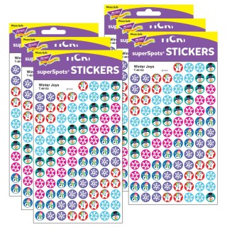 TREND Winter Joys superSpots® Stickers, 800 Per Pack, 6 Packs
