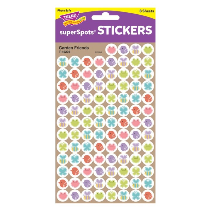 TREND Garden Friends superSpots® Stickers, 800 Count