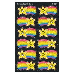 TREND Rainbow Stars Sparkle Stickers®, Pack of 24