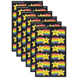 TREND Rainbow Stars Sparkle Stickers®, 24 Per Pack, 6 Packs