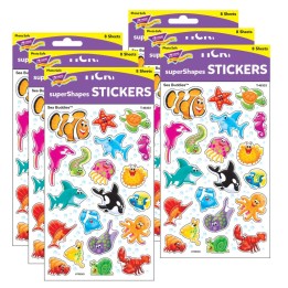 TREND Sea Buddies™ superShapes Stickers-Large, 160 Per Pack, 6 Packs