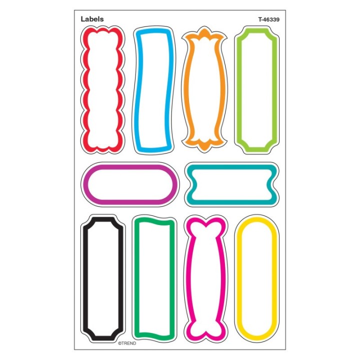 TREND Labels superShapes Stickers-Large, 80 ct