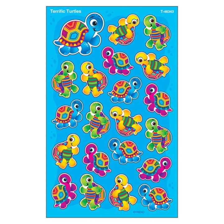 TREND Terrific Turtles superShapes Stickers-Large, 168 ct