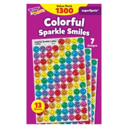 TREND Colorful Sparkle Smiles superSpots® Value Pack, 1300 ct