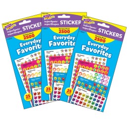 TREND Everyday Favorites superSpots®/superShapes Variety Pack, 2500 Per Pack, 3 Packs