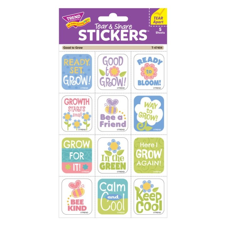 TREND Good to Grow Tear & Share Stickers®, 60 Count