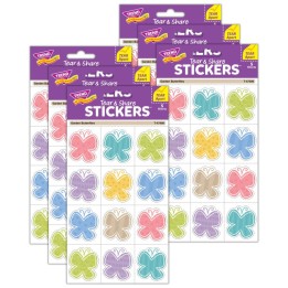 TREND Garden Butterflies Tear & Share Stickers®, 60 Per Pack, 6 Packs