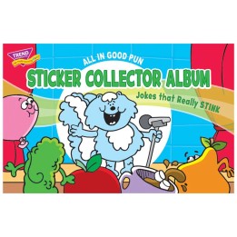 TREND All in Good Pun Sticker Collector Album, 16 Pages, 8.5" x 5.5"