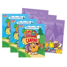 TREND Let's Go Camping Sticker Collector Album - Large, Pack of 3