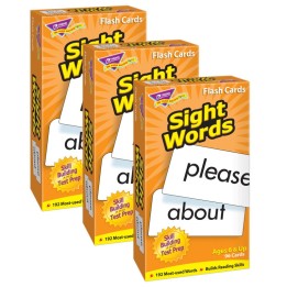 TREND Sight Words Skill Drill Flash Cards, 3 Packs