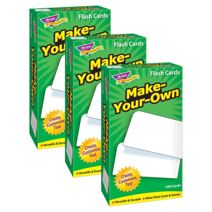 TREND Make-Your-Own Skill Drill Flash Cards, 3 Packs