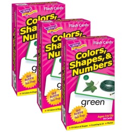 TREND Colors, Shapes, & Numbers Skill Drill Flash Cards, Pack of 3