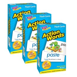 TREND Action Words Skill Drill Flash Cards, 3 Packs