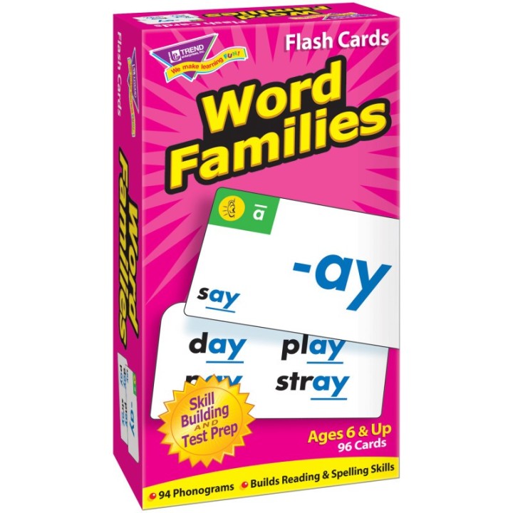 TREND Word Families Skill Drill Flash Cards