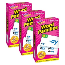 TREND Word Families Skill Drill Flash Cards, 3 Packs