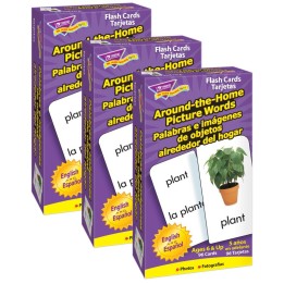 TREND Around-the-Home/Palabras (EN/SP) Skill Drill Flash Cards, 3 Packs
