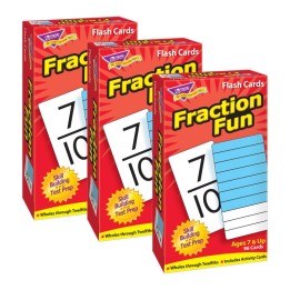 TREND Fraction Fun Skill Drill Flash Cards, 3 Packs