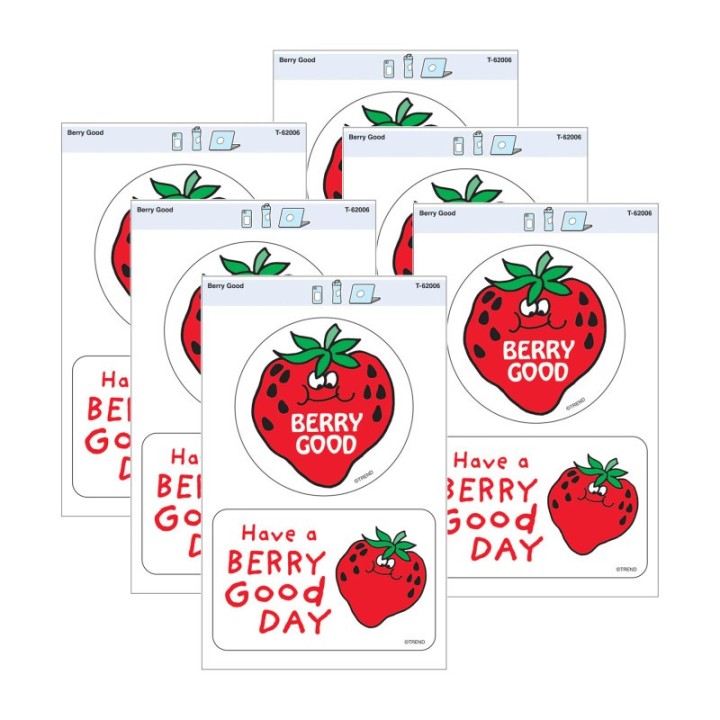TREND Berry Good Vinyl Stickers, 2 Per Pack, 6 Packs