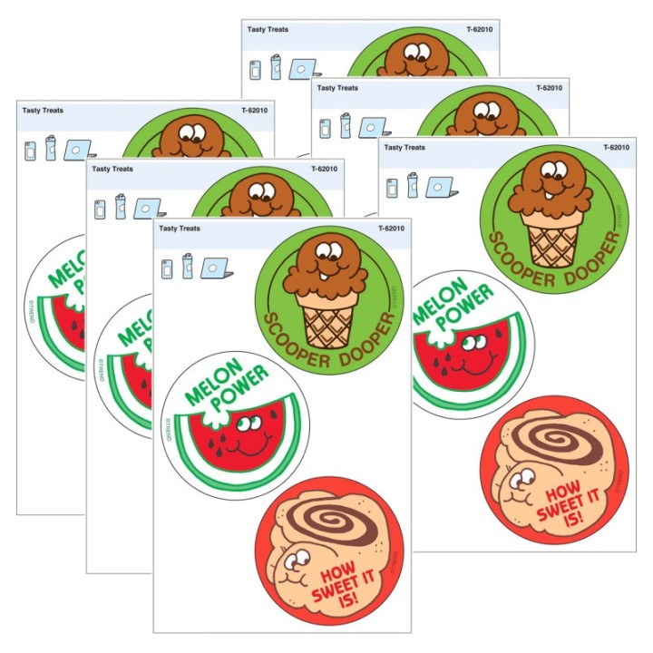 TREND Tasty Treats Vinyl Stickers, 3 Per Pack, 6 Packs