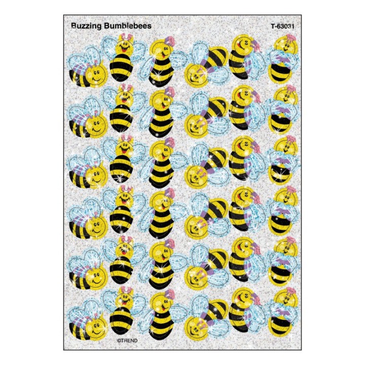TREND Buzzing Bumblebees Sparkle Stickers®, 72 ct