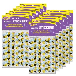 TREND Buzzing Bumblebees Sparkle Stickers®, 72 Per Pack, 12 Packs