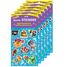 TREND Fish Pirates & Crew Sparkle Stickers®, 32 Per Pack, 6 Packs