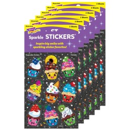 TREND Cupcake Cuties Sparkle Stickers®, 18 Per Pack, 6 Packs