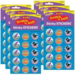 TREND Sea Animals/Blueberry Stinky Stickers®, 60 Per Pack, 6 Packs