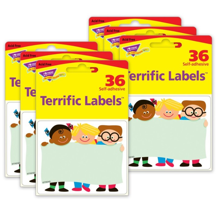 TREND TREND Kids Terrific Labels™, 36 Per Pack, 6 Packs