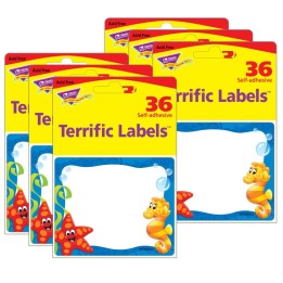 TREND Sea Buddies™ Terrific Labels™, 36 Per Pack, 6 Packs