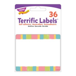 TREND Cheerful Stripes Terrific Labels™, 36 Count