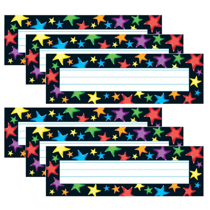 TREND Gel Stars Desk Toppers® Name Plates, 36 Per Pack, 6 Packs