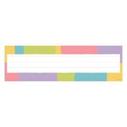TREND Cheerful Stripes Desk Toppers® Name Plates, 36 Count
