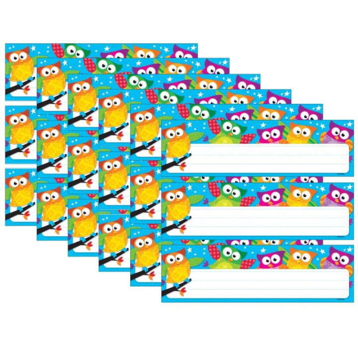 TREND Owl-Stars!® Desk Toppers® Name Plates, 36 Per Pack, 6 Packs