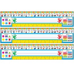 TREND Zaner-Bloser Desk Toppers® Reference Name Plates, PreK-1, 36 Per Pack, 3 Packs