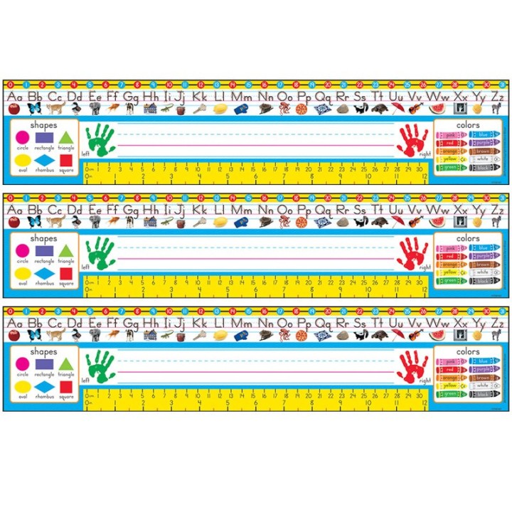 TREND Zaner-Bloser Desk Toppers® Reference Name Plates, PreK-1, 36 Per Pack, 3 Packs