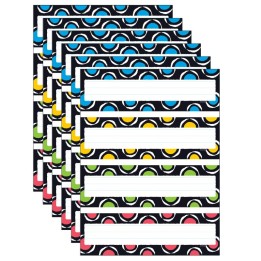 TREND Bold Strokes Circles Desk Toppers Name Plates Variety Pack, 32 Per Pack, 6 Packs