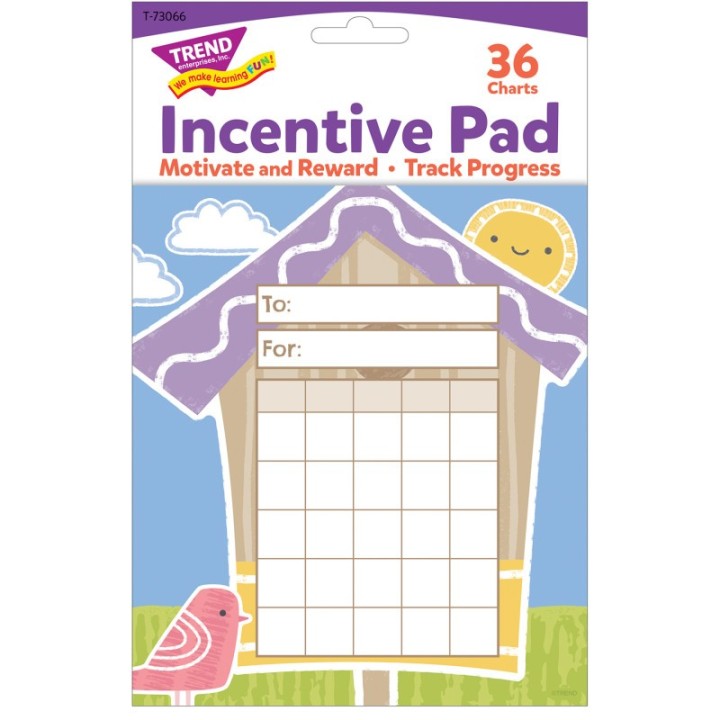 TREND Garden Birdhouse Incentive Pad, 36 Sheets