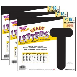 TREND Black 7" Billboard Uppercase Ready Letters®, 3 Packs