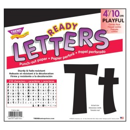TREND Black 4-Inch Playful Uppercase/Lowercase Combo Pack (EN/SP) Ready Letters®