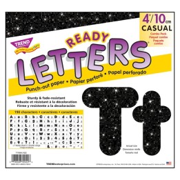 TREND Black Sparkle 4" Casual Combo Ready Letters®