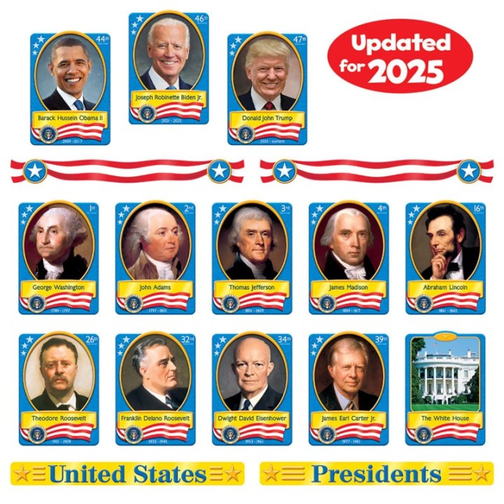 TREND U.S. Presidents Bulletin Board Set
