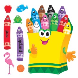 TREND Colorful Crayons Bulletin Board Set