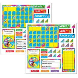 TREND Year Around Calendar Bulletin Board Set, 2 Sets