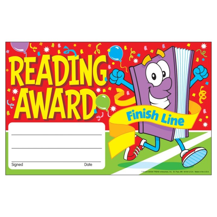 TREND Reading Award Finish Line Recognition Awards, 30 ct