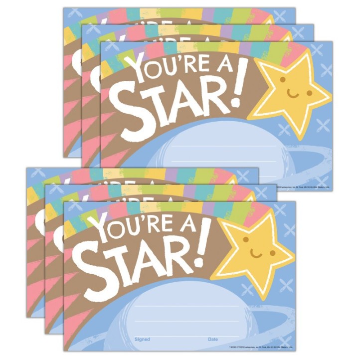 TREND You're a Star Good to Grow Recognition Awards, 30 Per Pack, 6 Packs