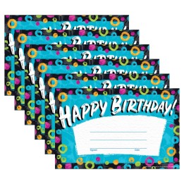 TREND Color Harmony Birthday Recognition Awards, 30 Per Pack, 6 Packs