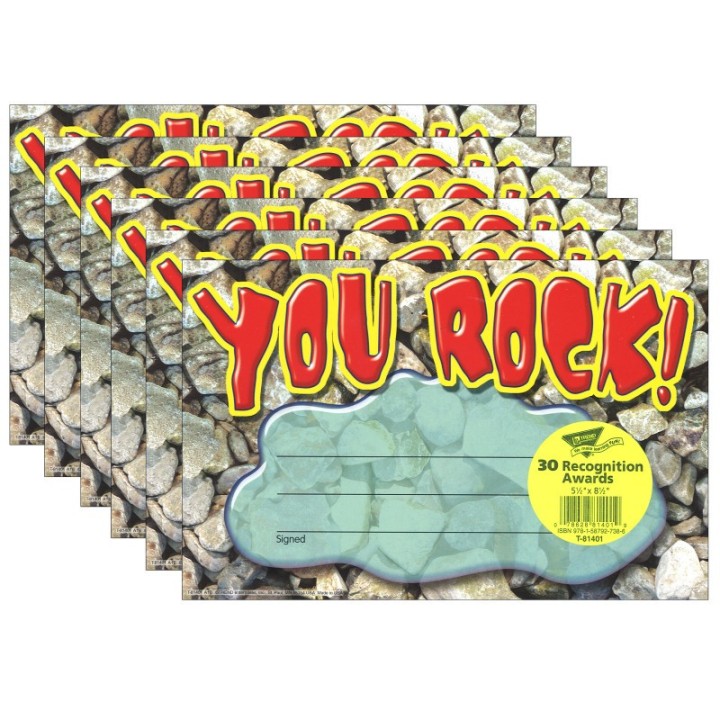 TREND You Rock! Recognition Awards, 30 Per Pack, 6 Packs
