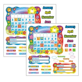 TREND Star Calendar Bulletin Board Set, 2 Sets
