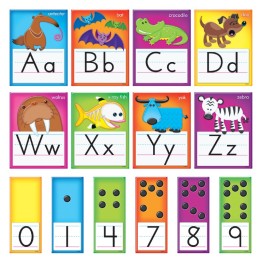 TREND Awesome Animals Alphabet Cards Standard Manuscript B.B. Set